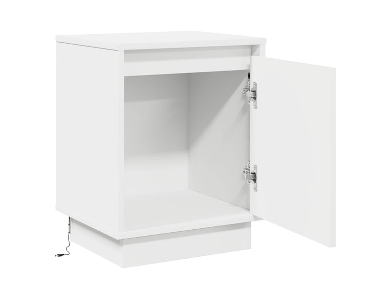 Table de chevet - cabinet de chevet - table de nuit blanc 39 x 34,5 x 50 cm bois d'ingénierie - Conforama D