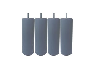 Jeu de pied (x4) bois massif MARGOT  7775210 hauteur 7 cm gris