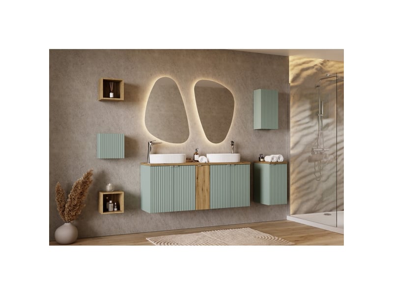  Miroir salle de bain led rectangulaire 80x40 cm design moderne  - Conforama C