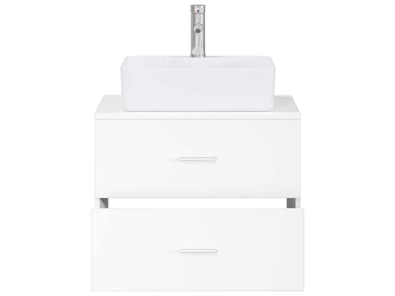  Ensemble de mobilier de salle de bain blanc bois d'ingénierie cf64582  - Conforama C