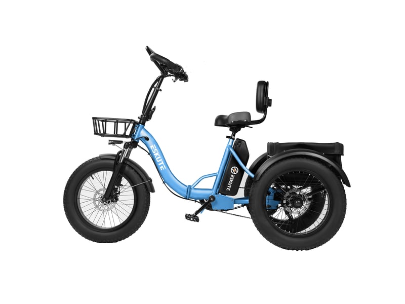  Tricycle électrique 20 eskute t302pro, 48v 250w 20.8ah, bleu  - Conforama D