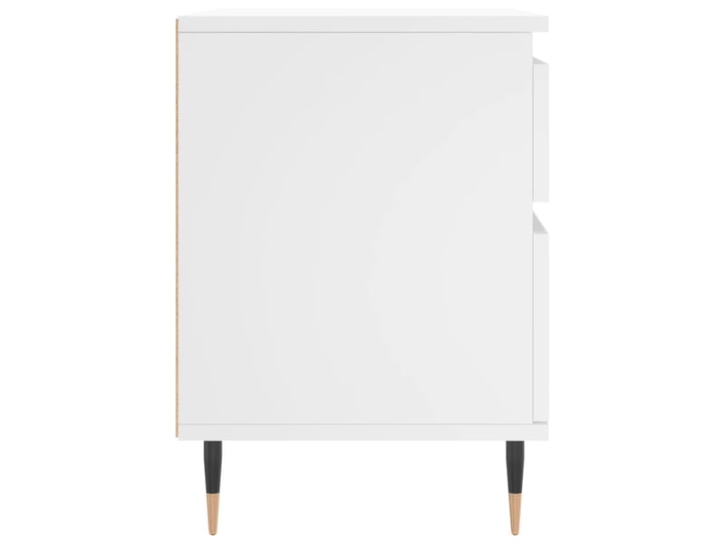  Table de chevet - cabinet de chevet - table de nuit blanc 40x35x50 cm bois d’ingénierie  - Conforama E