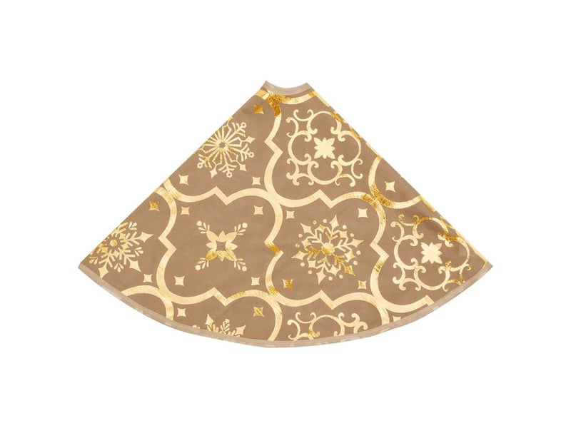  Jupe de sapin de noël de luxe avec chaussette jaune 150cm tissu  - Conforama E