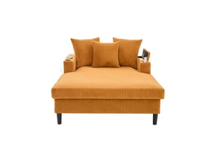 Fauteuil fixe <strong>DZMDIP</strong> Velours côtelé jaune