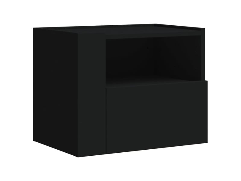  Table de chevet - cabinet de chevet - table de nuit murale noir 45x30x35 cm  - Conforama A