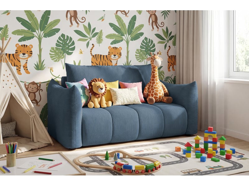  Canapé américain flo, avec fonction couchage, pour enfants, poso, bleu marine (05)  - Conforama B