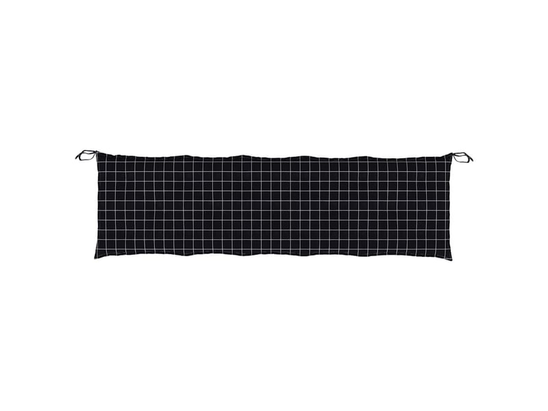  Lot de 2 coussins de banc de jardin, coussins d'assise motif à carreaux noir cf58664  - Conforama E