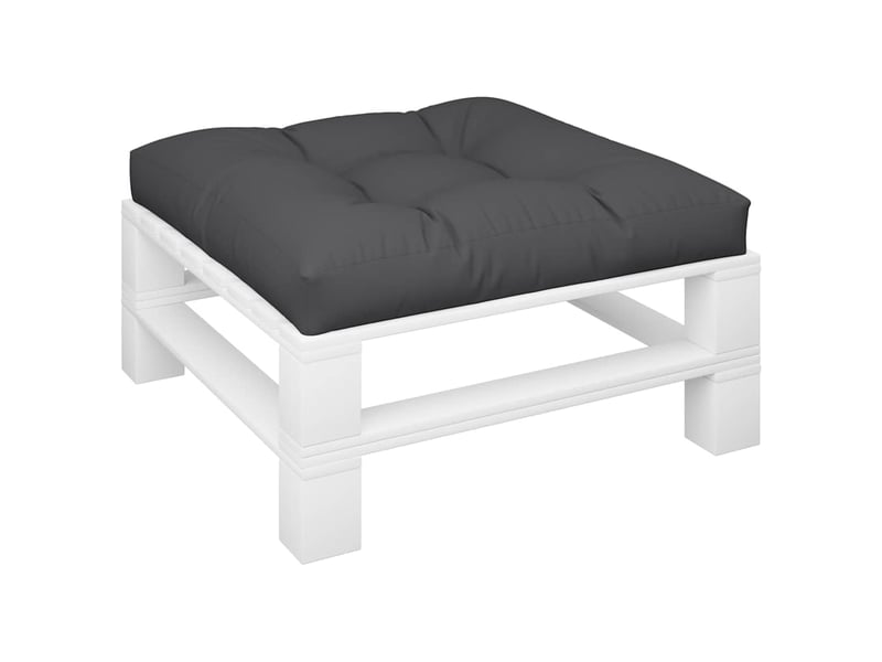  Coussin de palette, coussin de chaise, coussin de canapé noir 70x70x12 cm tissu cf55414  - Conforama C