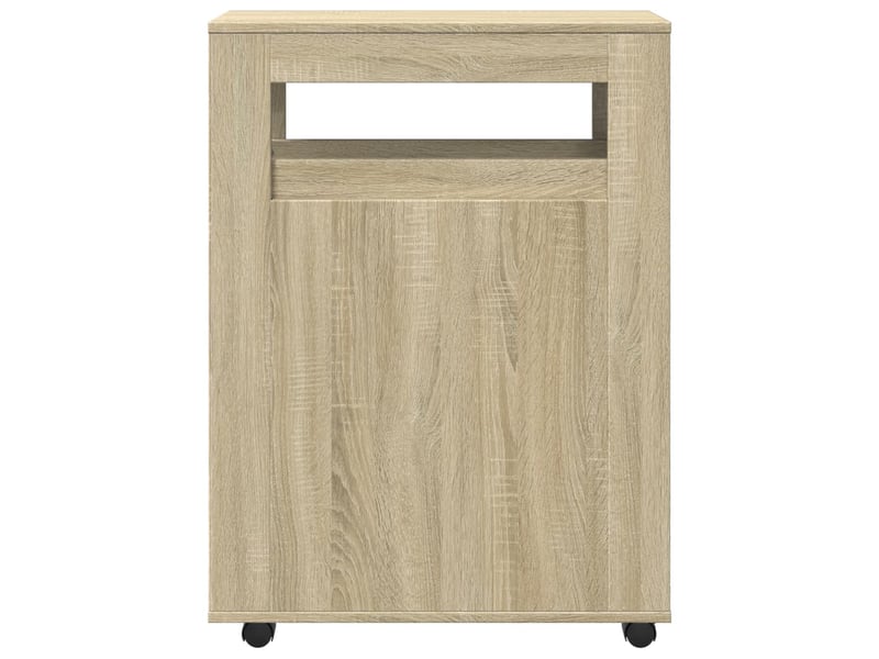  Meuble étroit salle de bain, commode à roulettes chêne sonoma shl3232  - Conforama D