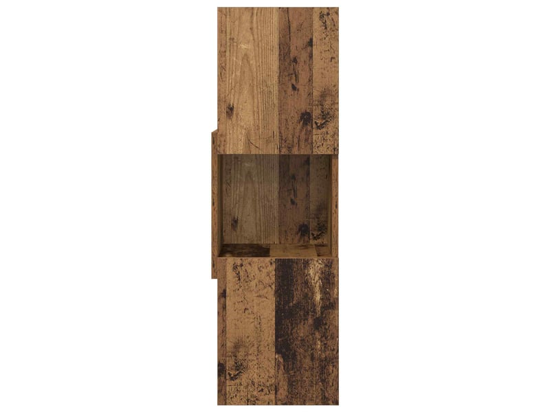  Meuble d'angle, meuble de rangement salon 30,5x30x95cm bois d'ingénierie bois ancien  - Conforama E