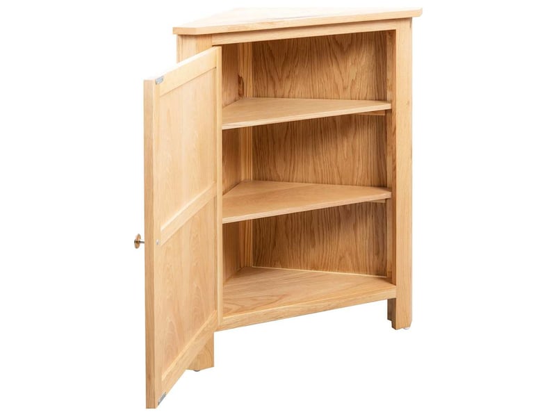  Armoire de rangement, armoire d'angle 59 x 45 x 80 cm bois de chêne massif  - Conforama E