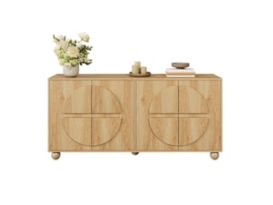 Buffet 4 porte(s) 0 tiroir(s) DESMIU - 160 cm coloris naturel