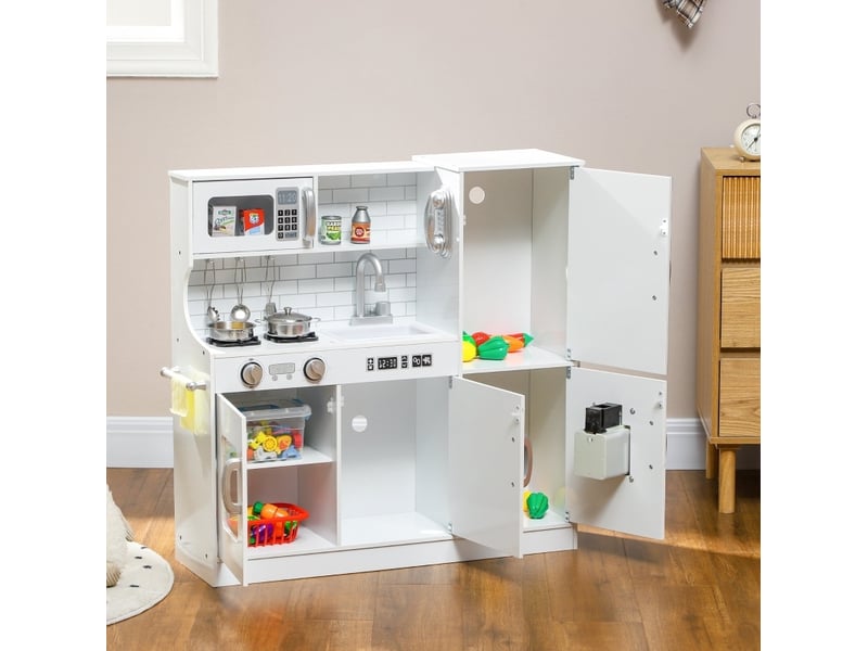  Cuisine enfant 83,8x26,8x81 cm avec accessoires mdf blanc  - Conforama B