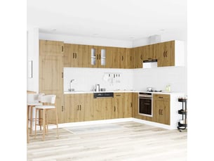 Meuble de rangement, armoire de cuisine kalmar chêne artisanal 80x46x81,5cm