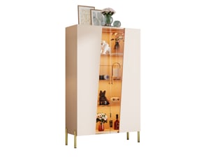 Vitrine coloris beige 4 étagère(s) MODENUIT - 72 cmx145 cm