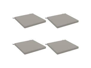 Lot de 4 coussins de siège, coussins d'assise soest 100 % polyester gris cf60431