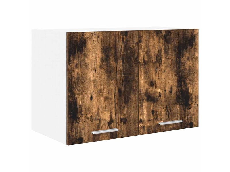  Meuble de rangement, armoire suspendue 2 pcs chêne fumé et blanc bois d'ingénierie shl5060  - Conforama E