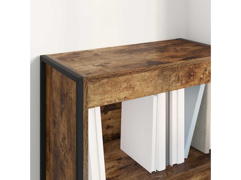 Bibliothèque, armoire à livres 60 x 30 x 86,5 cm bois d'ingénierie chêne fumé - Conforama D