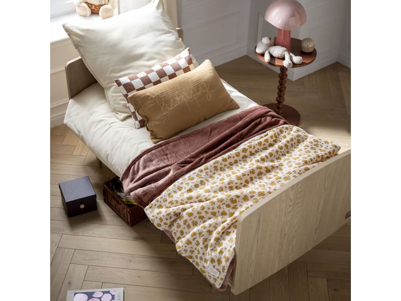 Chambre bébé évolutive my love, lit 140x70 évolutif et commode à langer - chêne vintage - Conforama D