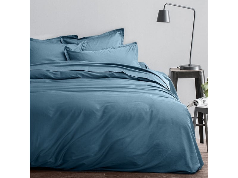  Housse de couette 220x240 + 2 taies d'oreiller 63x63 cm satin de coton horizon PD15270 - Conforama B