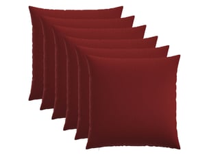 Lot de 6 housses de coussin heerlen bordeaux 70 x 70 cm tissu cf49612