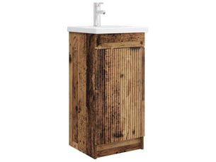 Meuble de salle de bain avec évier bois ancien shl3931