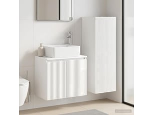 Ensemble de mobilier de salle de bain 2 pc blanc brillant cf64010