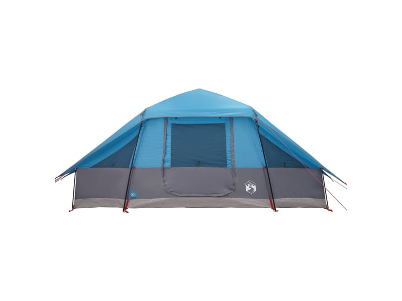 Tente de camping, tente familiale avec auvent imperméable 6 personne bleu - Conforama E