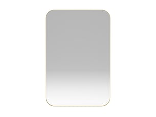Armoire de toilette miroir étagères réglables métal doré 76x51x12 cm