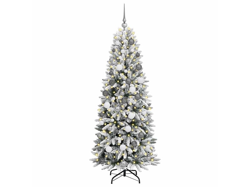  Sapin de noël, arbre de noël artificiel blanc 180 cm cf61270  - Conforama C