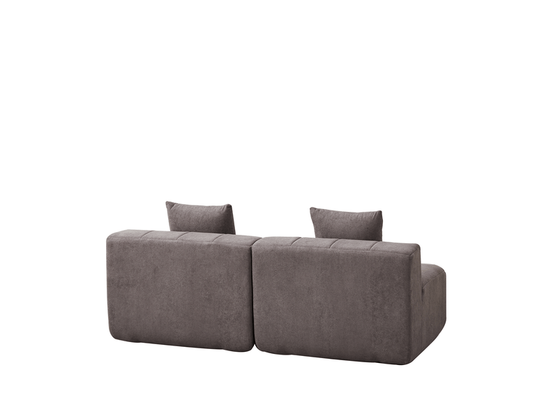 Canapé modulable, canapé de salon, pour salon, chambre, bureau, en chenille, format adapté au salon, pour intérieur - Conforama W