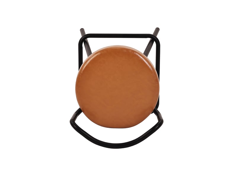 Lot de 6 tabourets de bar,37x37x90,5 cm,avec dossier,similicuir pu,marron - Conforama E