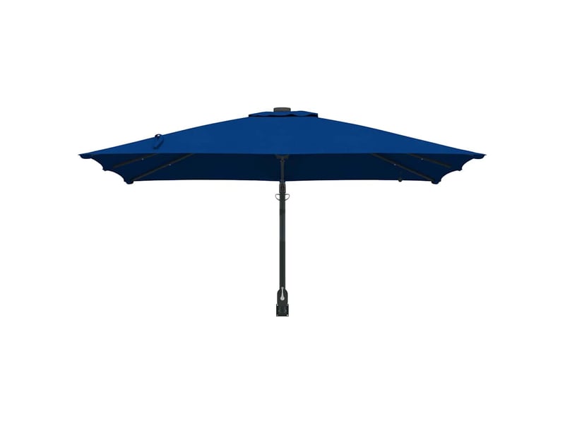  Parasol de jardin inclinable moderne 248,5 x 247,5 x 160 cm avec éclairage led éco-responsable en polyester azur 02_0058657  - Conforama B