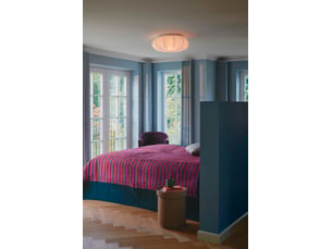 Plafonnier aeron 60  textile blanc ,  h. 24 - ip20 - e27  nordlux intérieur