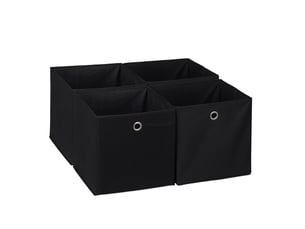 Lot de 4 bacs de rangement pliables pratiques chambre salon 30 x 30 x 30 cm en tissu gris 13_0014533