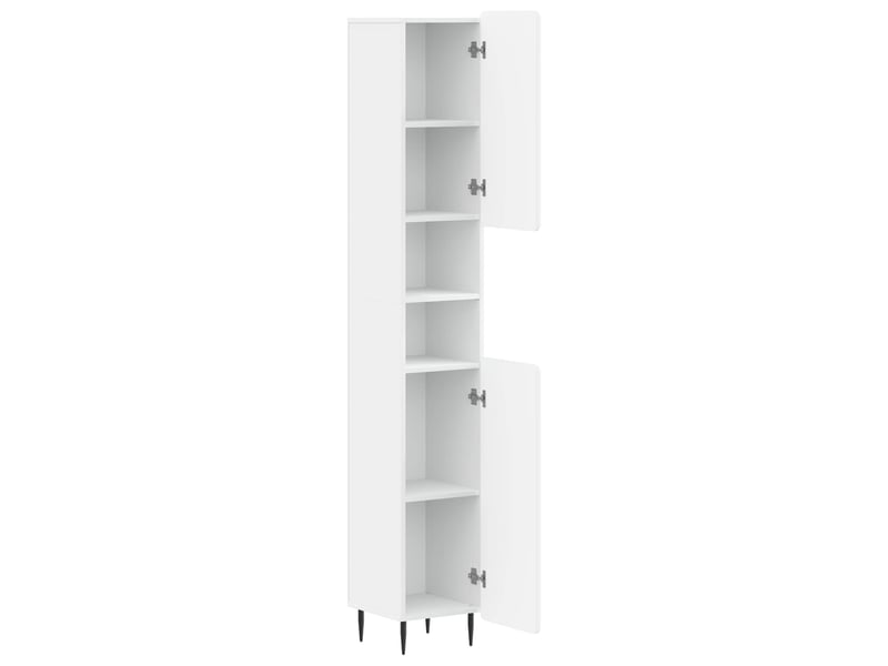  Colonne de salle de bain avec étagère ouverte zwolle blanc  - Conforama C