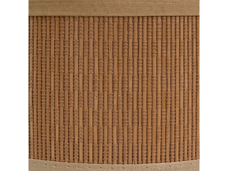 Lot de 4 paniers de rangement ronds en bambou tressé et tissu marron,corbeilles multi-usages décoratives - Conforama E