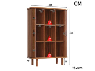 Buffet <strong></strong> <strong></strong> - 110 cm coloris bois foncé
