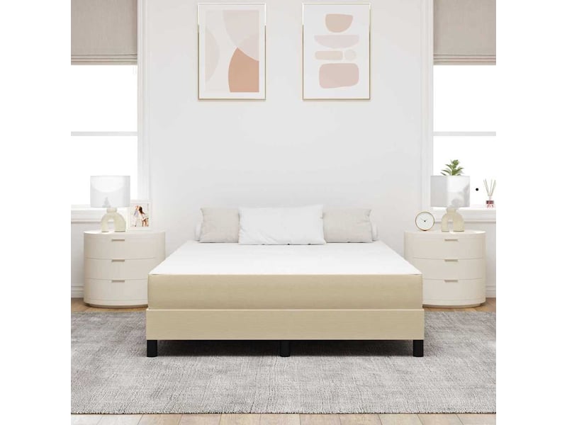  Lit double- lit adulte -  matelas de lit avec matelas sauge 140 x 200 cm tissu  - Conforama B