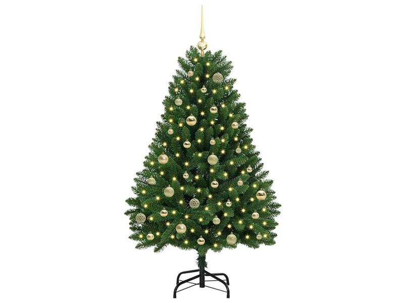  Sapin de noël, arbre de noël artificiel 150 cm 150 led blanc chaud vert shl7527  - Conforama C