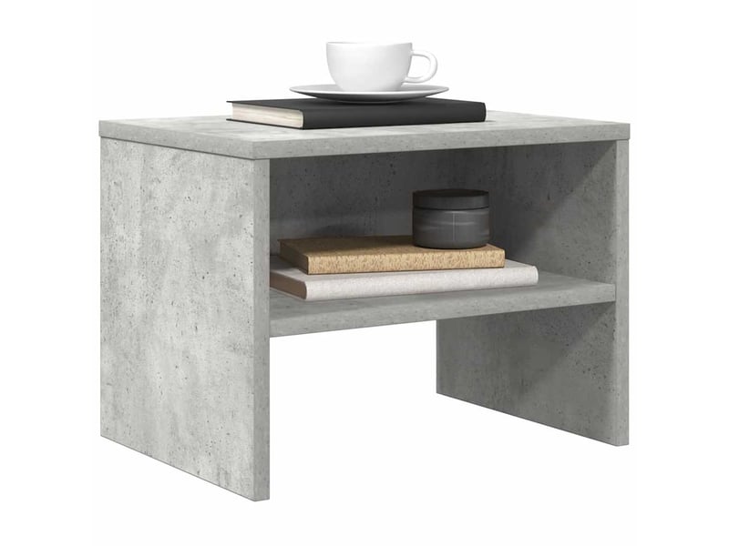  Table de chevet - cabinet de chevet - table de nuit gris béton 40x30x30 cm bois ingénierie  - Conforama C
