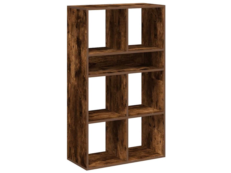  Bibliothèque, étagère de rangement chêne fumé 66x31x112 cm bois d'ingénierie  - Conforama A