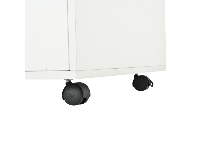  Table basse relevable blanche 100x50x52cm, table basse multifonction 3 en 1 avec 4 tiroirs et roulettes, transformable  - Conforama W
