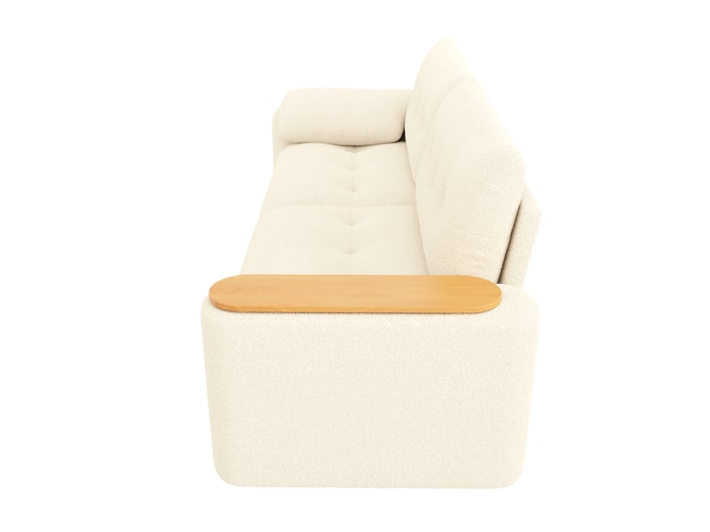  Canapé convertible, canapé-lit, 3 places, beige, adapté à l'espace de vie, mobilier pour espace de vie, pour salon et séjour  - Conforama B