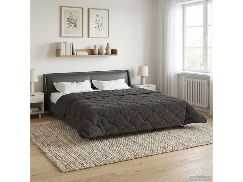  Duvet d'hiver - couette 240 x 260 cm hiver - couette anthracite respirant  - Conforama D
