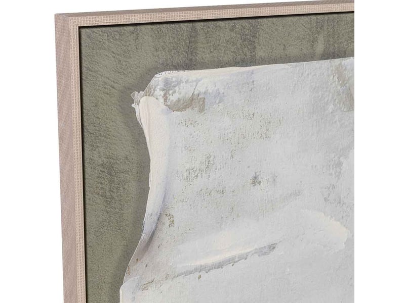  Tableau peint à la main avec cadre en bois vert foncé 83x4x123h cm  - Conforama E