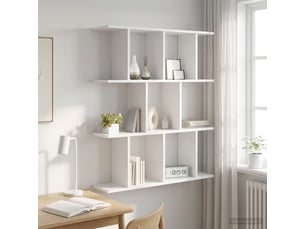 Étagère murale, étagère suspendue blanc 102 x 20 x 96 cm bois d'ingénierie cf42028