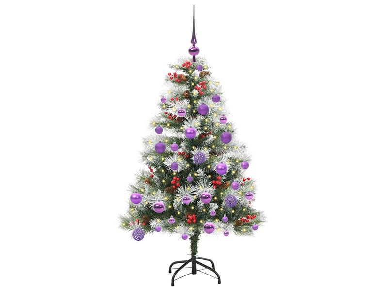  Sapin de noël artificiel, arbre de noël vert et blanc 120 cm shl4044  - Conforama C