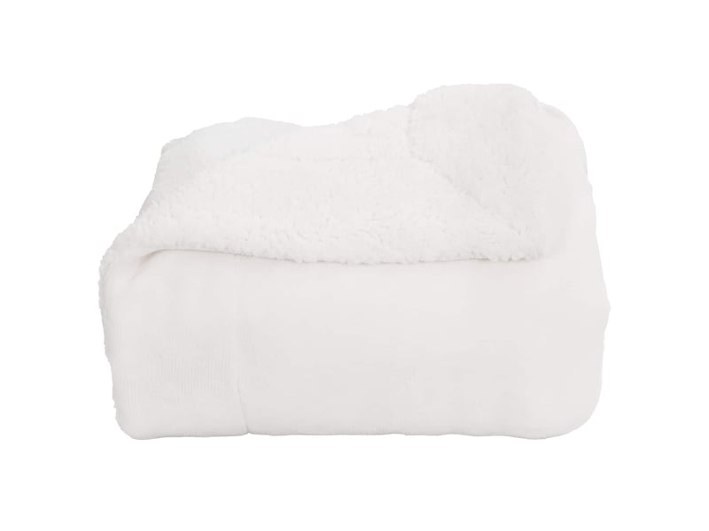  Plaid canapé blanc 240x270 cm 3.17 kg polaire  - Conforama D