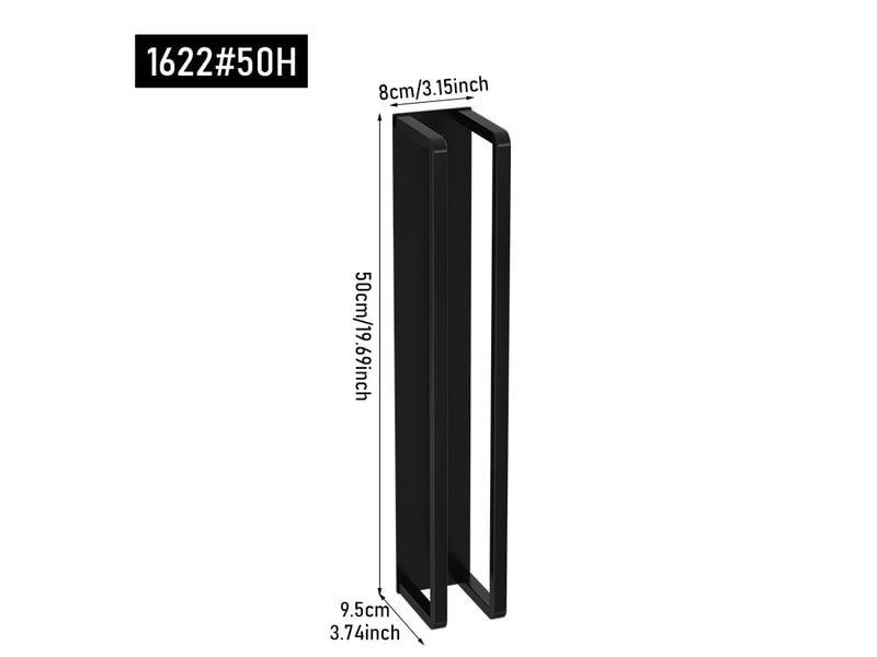  Porte-serviettes de salle de bain - barre porte-serviettes en fer noir - porte-serviettes de 50 cm - convient pour la salle de bain et la chambre  - Conforama B